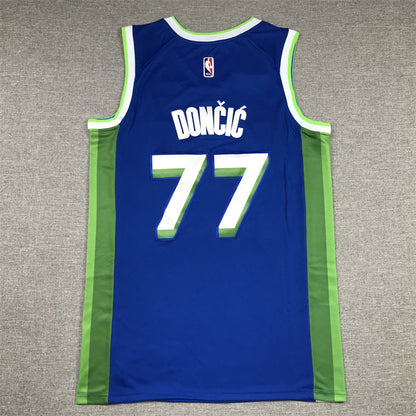Men's Dallas Mavericks Luka Doncic #77 Blue 2022/23 Swingman Jerseys - City Edition