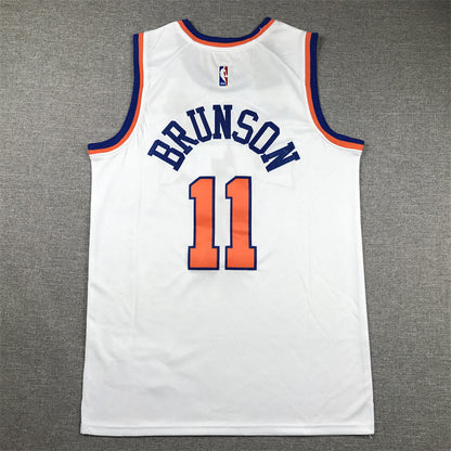 Men's New York Knicks Jalen Brunson #11 White Swingman Jerseys - Association Edition