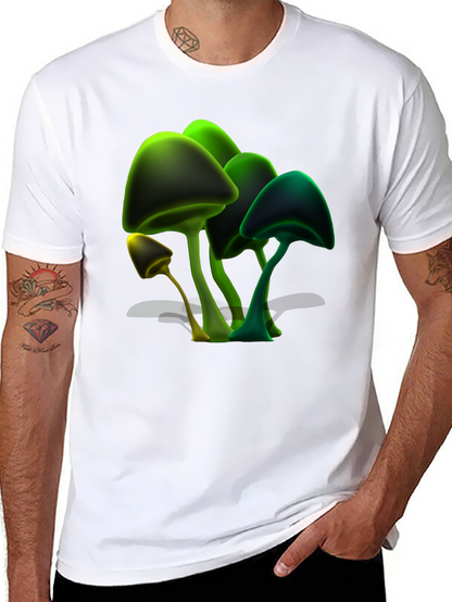 Mushroom Graphic Tee - Unique Glowing Design