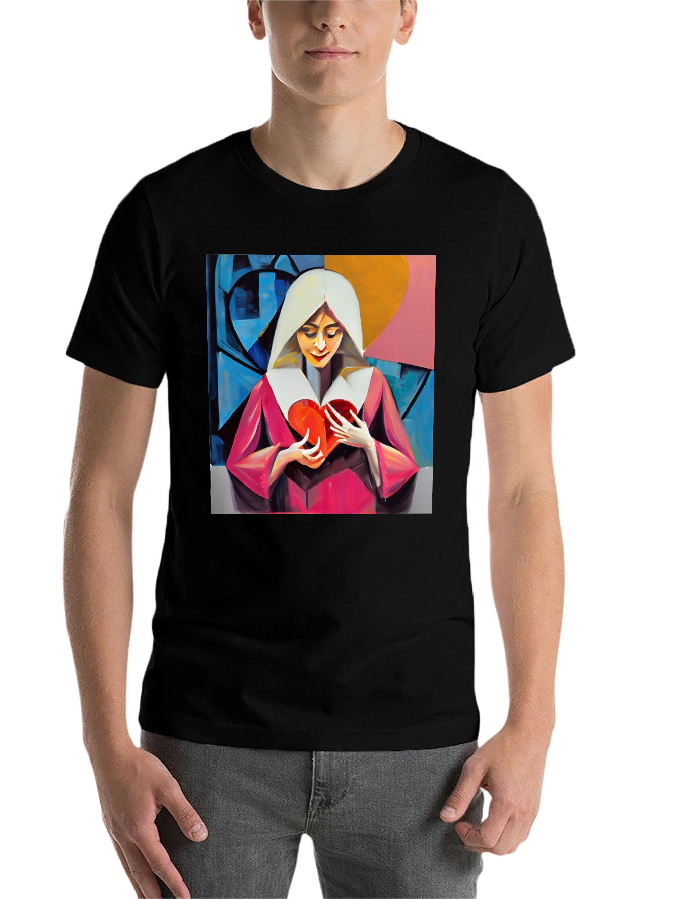Heartfelt Artistic Graphic Tee - Modern Art T-Shirt