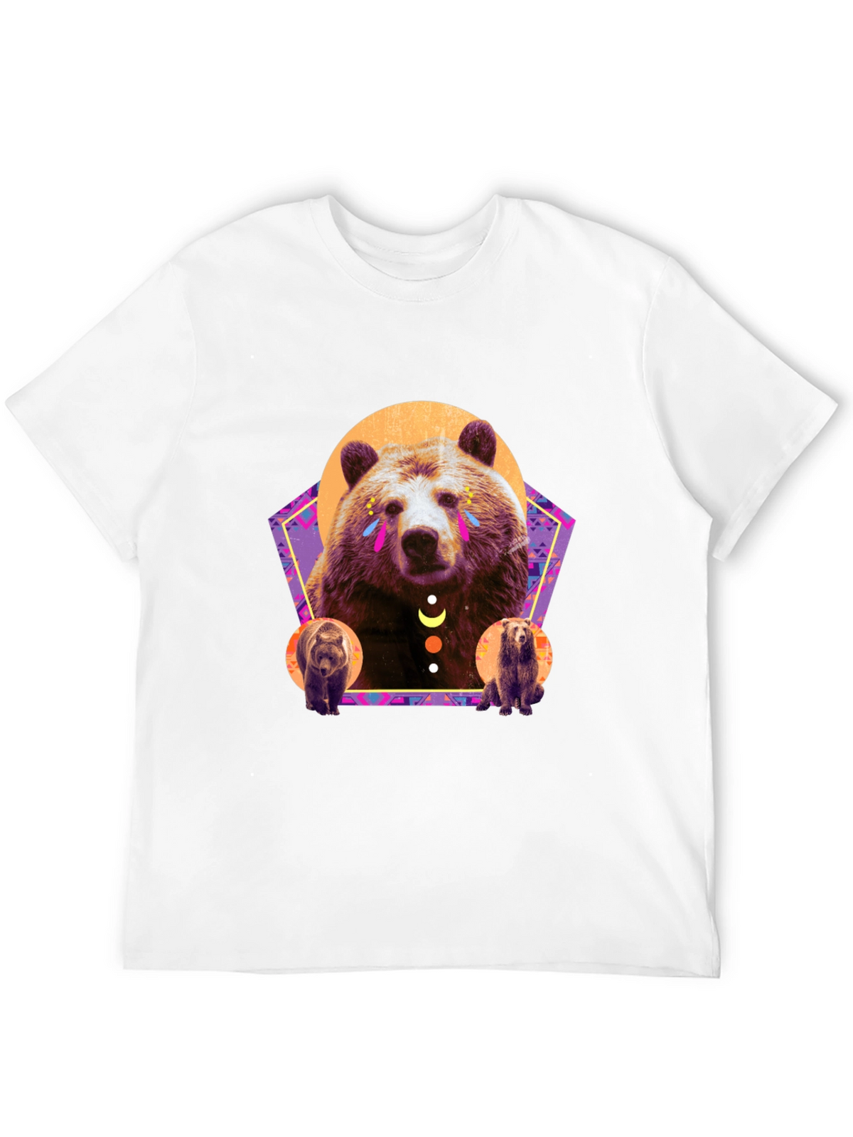 Bear Graphic T-Shirt - Stylish Mens Black Tee