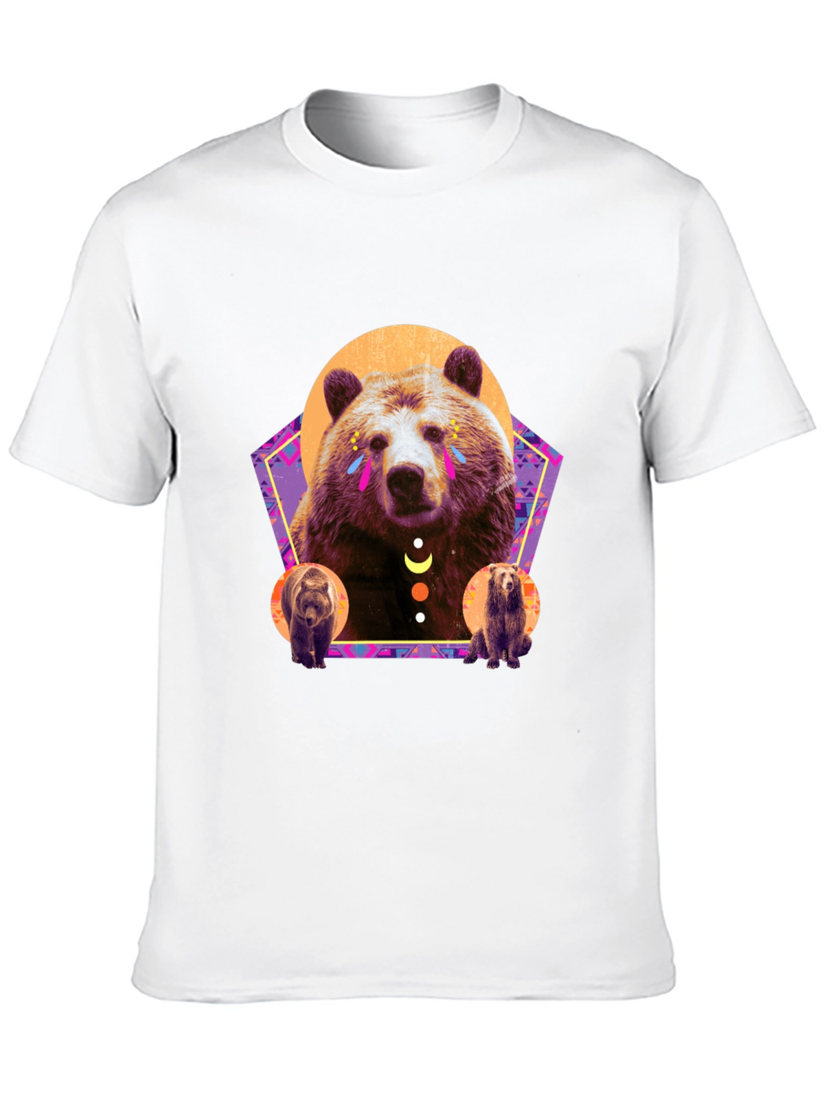 Bear Graphic T-Shirt - Stylish Mens Black Tee
