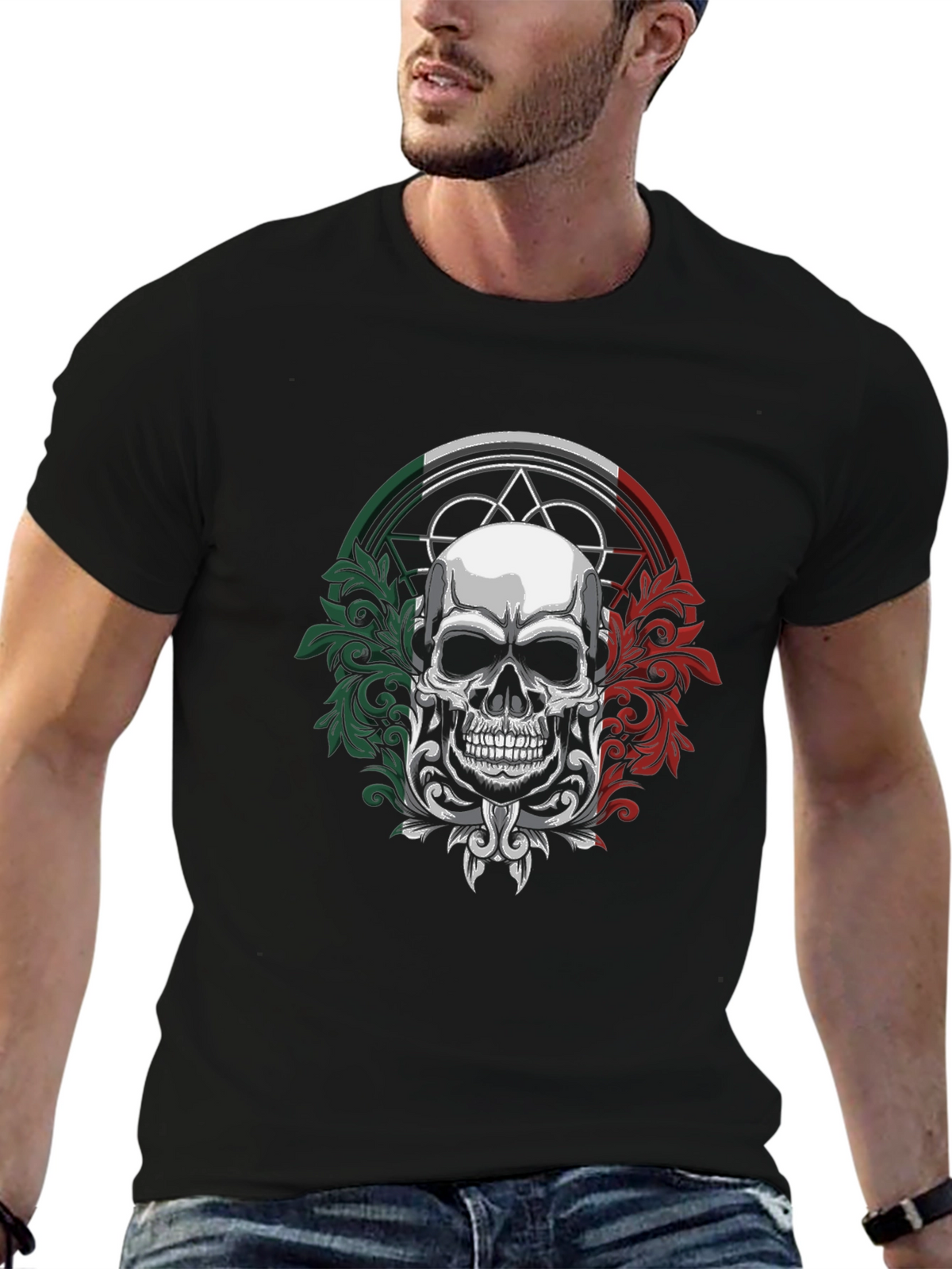 Skull Graphic T-Shirt - Black