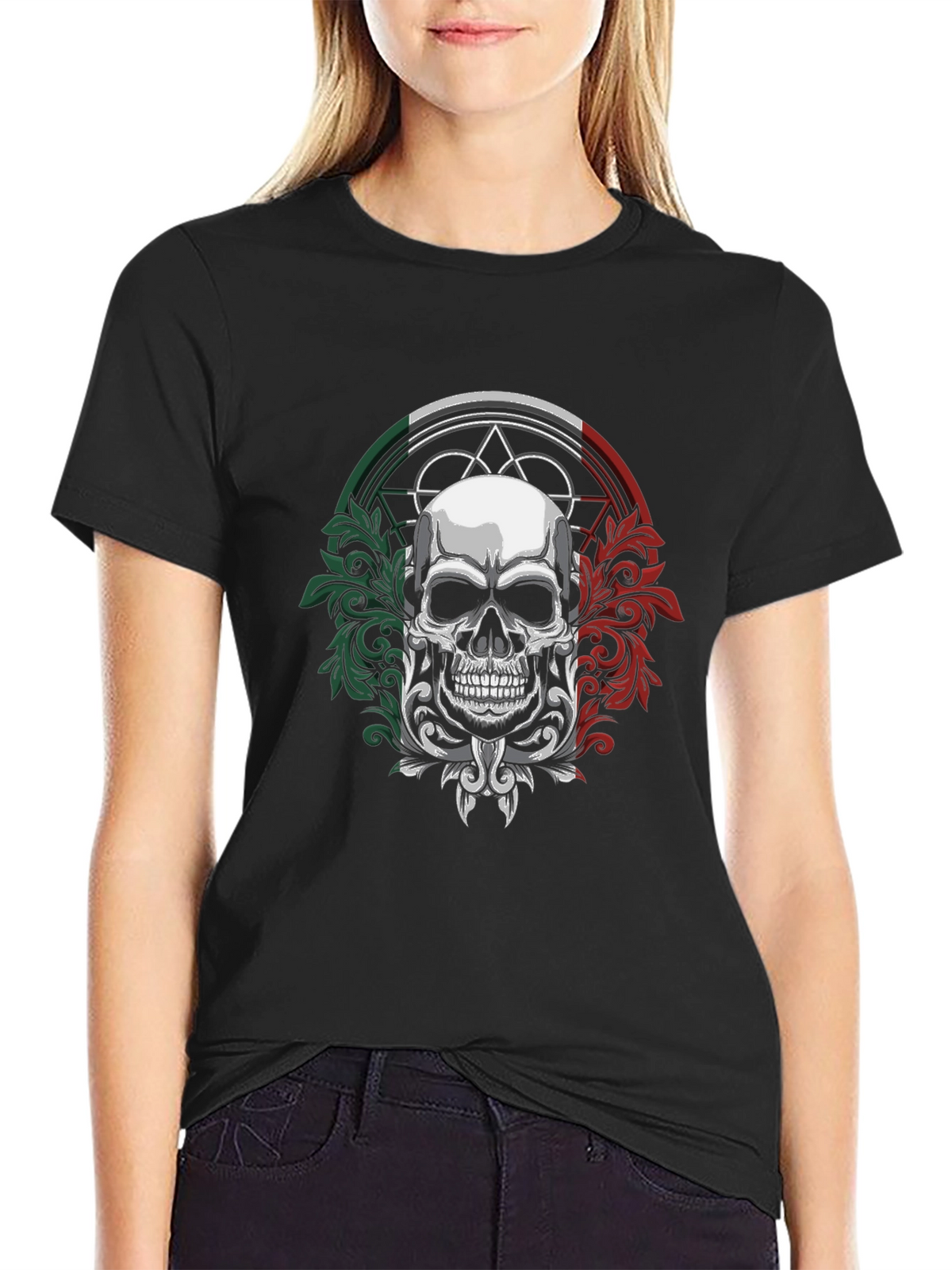 Skull Graphic T-Shirt - Black