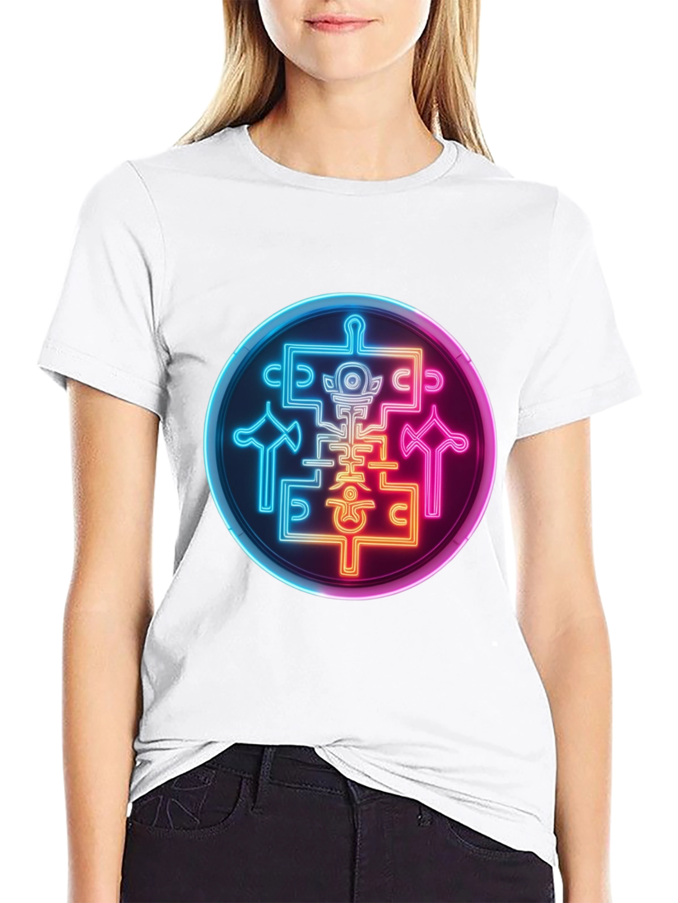 Neon Sigil Graphic Tee - Black