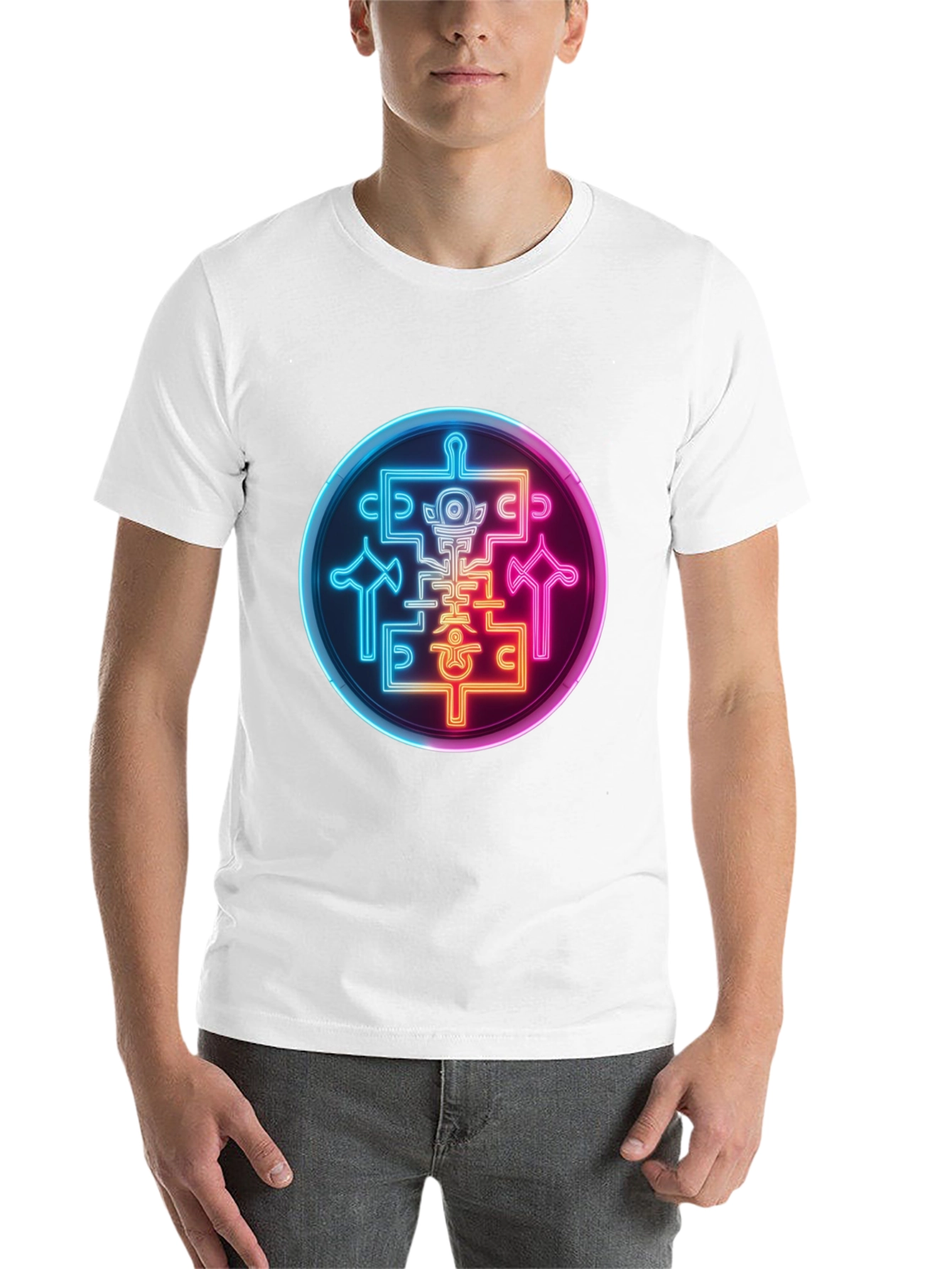 Neon Sigil Graphic Tee - Black