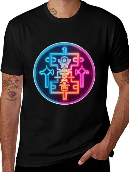 Neon Sigil Graphic Tee - Black