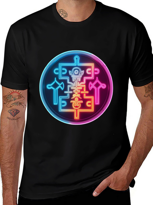 Neon Sigil Graphic Tee - Black