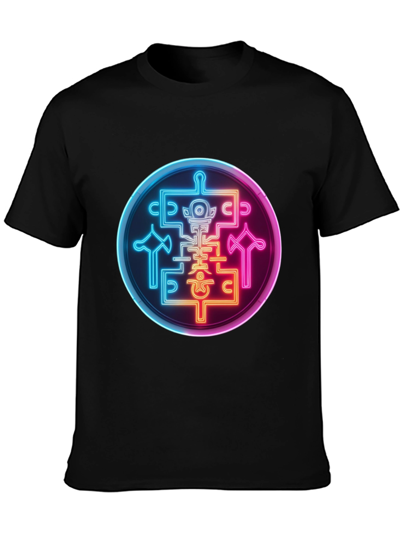 Neon Sigil Graphic Tee - Black