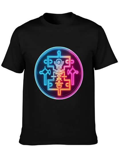 Neon Sigil Graphic Tee - Black