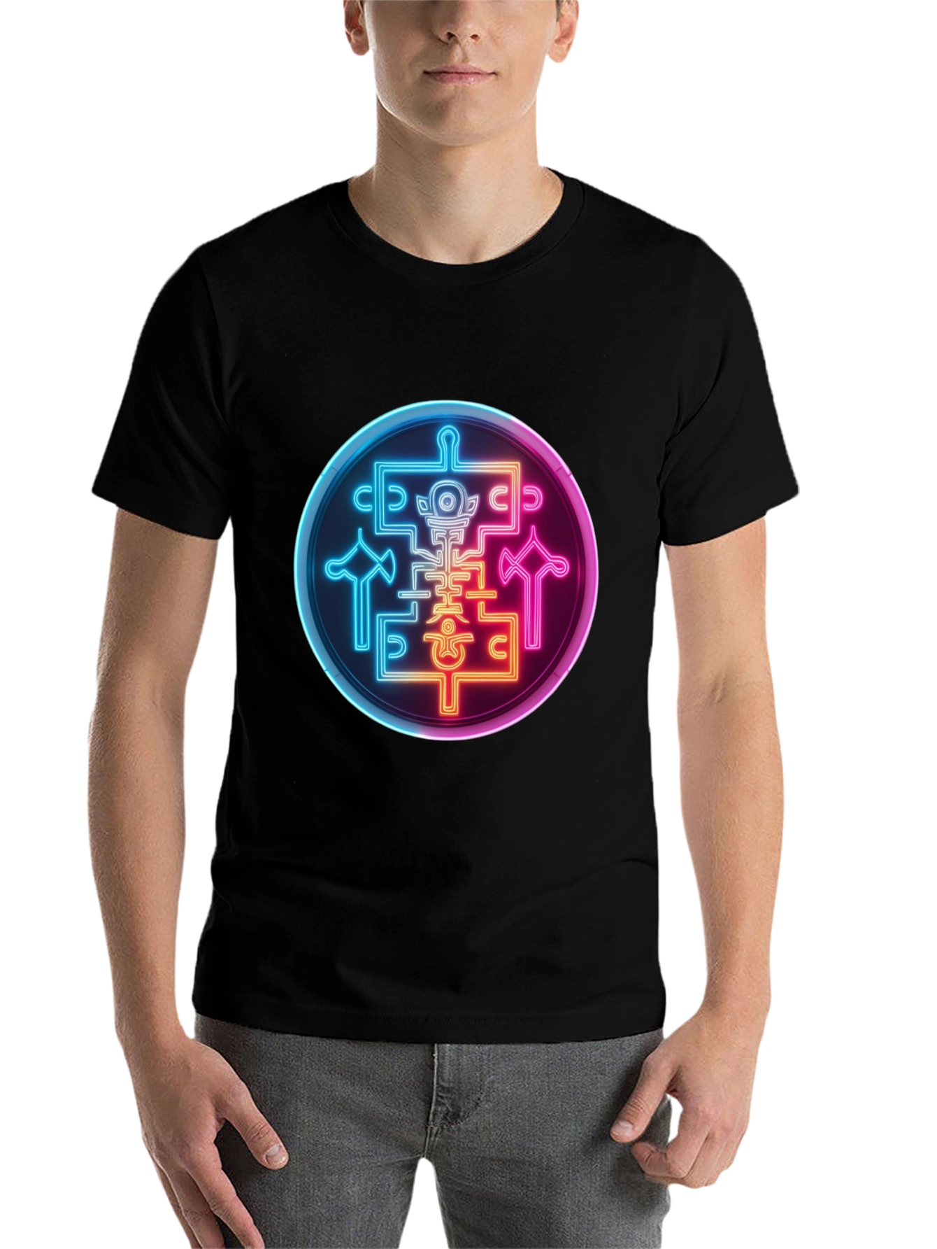 Neon Sigil Graphic Tee - Black