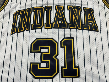 Men's Indiana Pacers Reggie Miller #31 White Hardwood Classics Swingman Jerseys