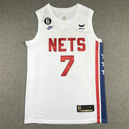 Men's Brooklyn Nets Kevin Durant #7 White 2022/23 Swingman Jerseys - Classic Edition