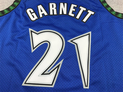 Men's Minnesota Timberwolves #21 Kevin Garnett Hardwood Classics Swingman Jerseys
