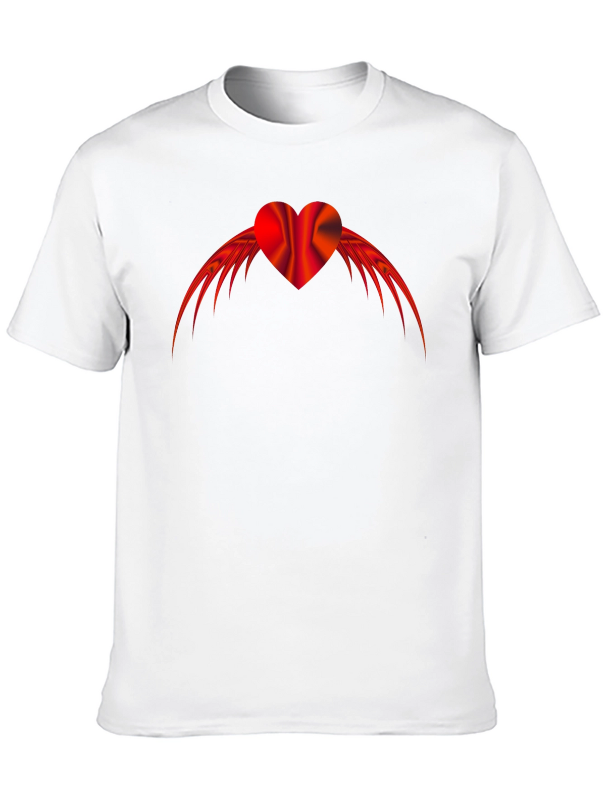 Winged Heart Graphic Tee - Black Cotton Blend