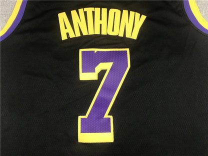Men's Los Angeles Lakers Carmelo Anthony Black 2020/21 Swingman Player Jerseys