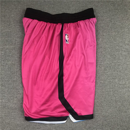 Men's Miami Heat Pink/Blue City Edition Basketball Shorts1