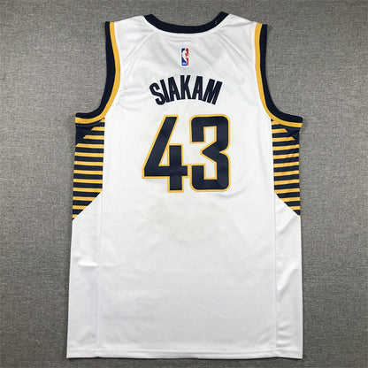 Men's Indiana Pacers Pascal Siakam #43 White Swingman Jerseys - Association Edition