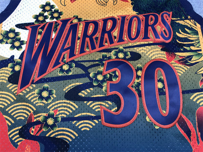 Men's Golden State Warriors Stephen Curry #30 Year of Rabbit Edition Hardwood Classics Swingman Jerseys