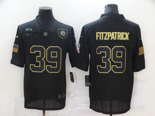Men's Pittsburgh Steelers Minkah Fitzpatrick #39 Black Game Player Jerseys