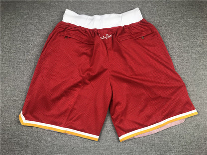 Men's Houston Rockets Red Hardwood Classics Basketball Shorts1