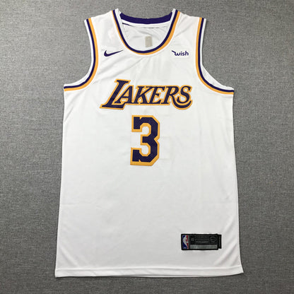 Men's Los Angeles Lakers Anthony Davis White #3 NBA Swingman Jerseys