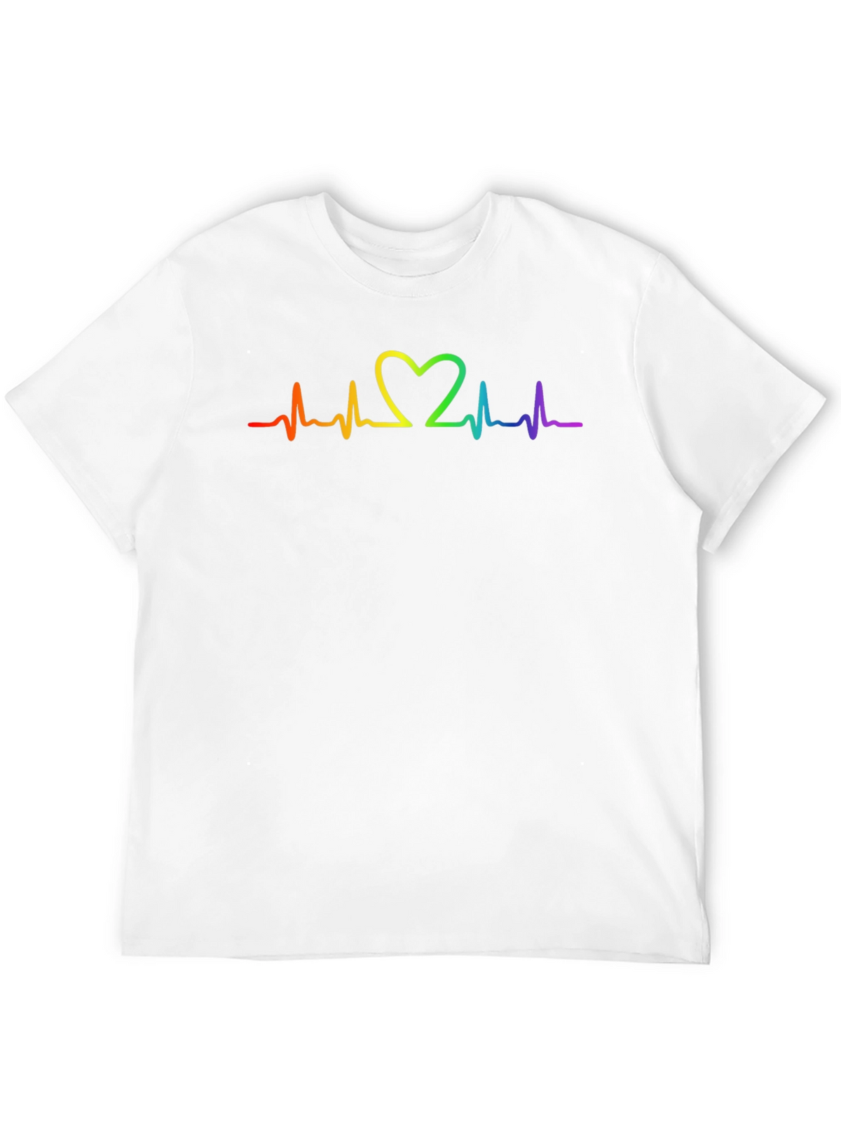 Rainbow Heartbeat Pride T-Shirt - Love is Love!