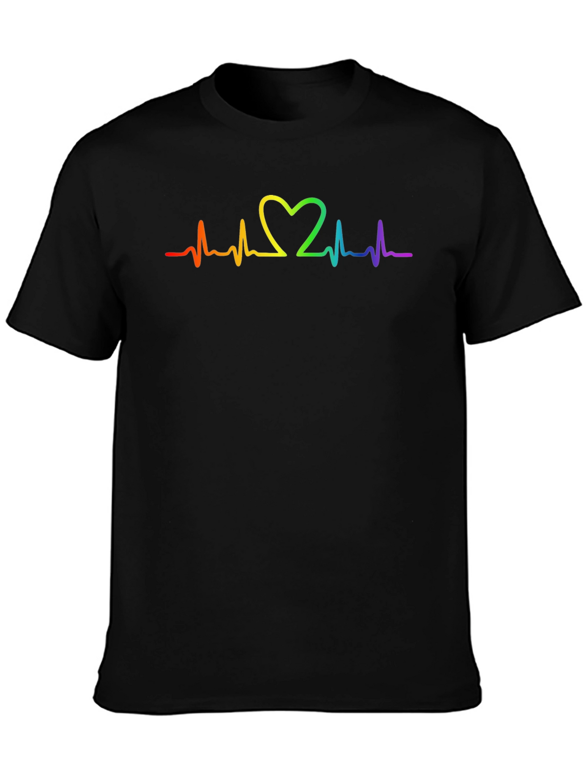 Rainbow Heartbeat Pride T-Shirt - Love is Love!