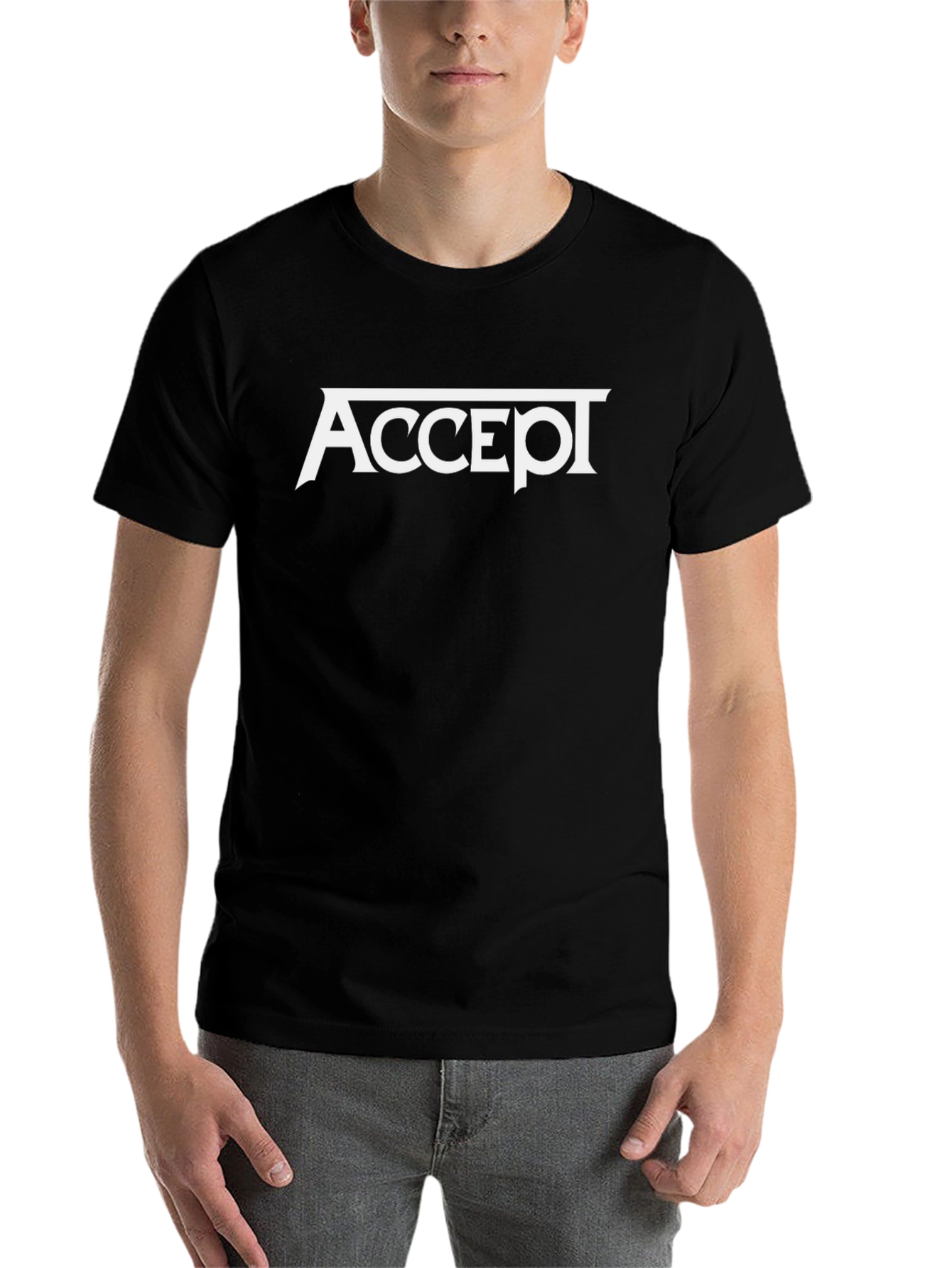 Accept Band Logo Black T-Shirt - Classic Rock Tee