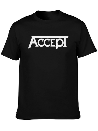 Accept Band Logo Black T-Shirt - Classic Rock Tee