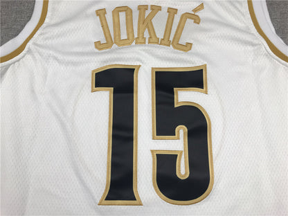 Men's Denver Nuggets Nikola Jokic #15 White Swingman Player Jerseys