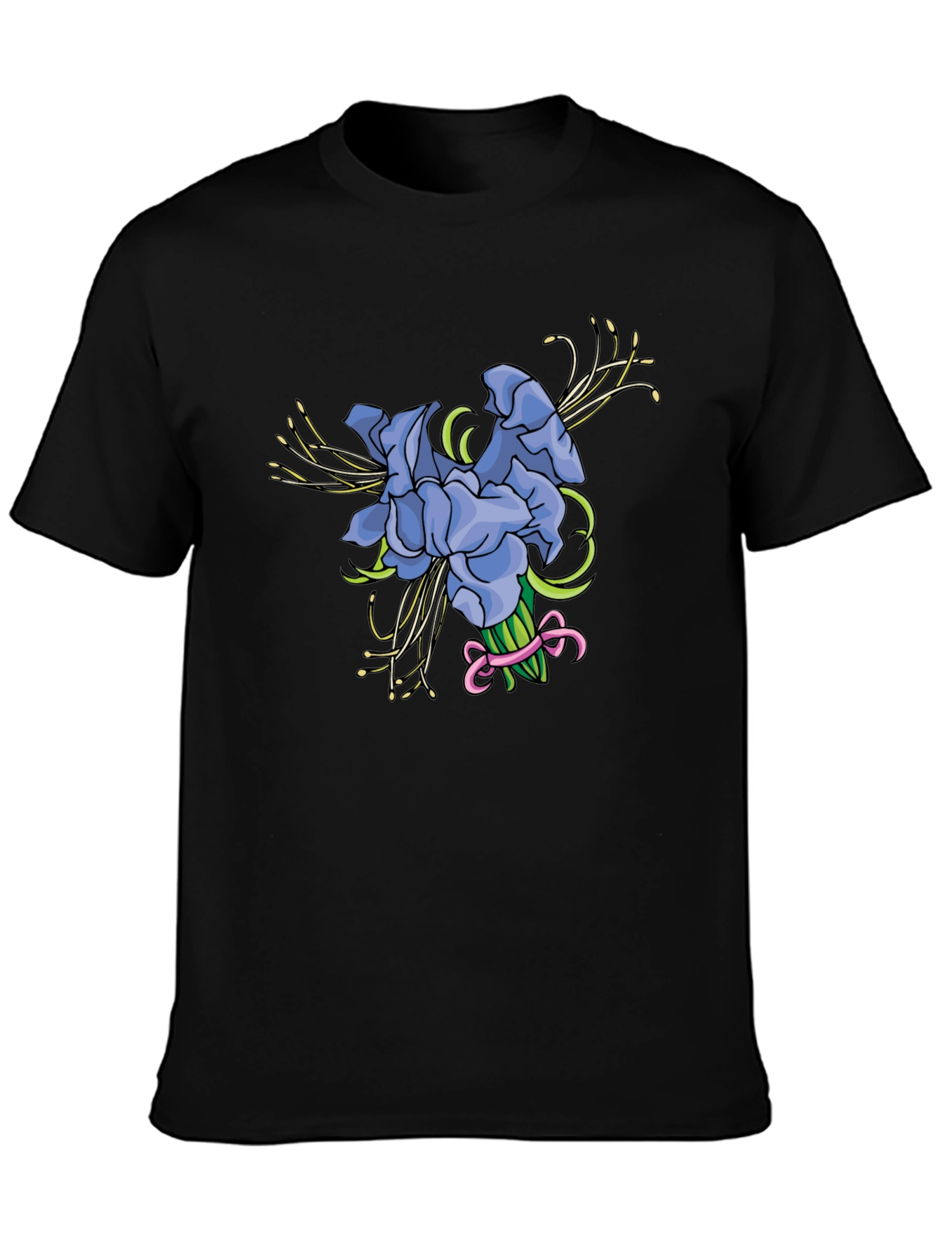 Floral Bouquet Graphic Tee - Black