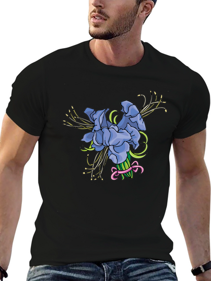 Floral Bouquet Graphic Tee - Black