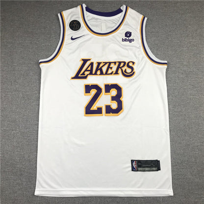Men's Los Angeles Lakers LeBron James #23 NBA White Swingman Player Jerseys