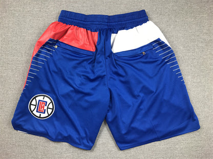Men's LA Clippers Royal Icon Edition Pocket Shorts1