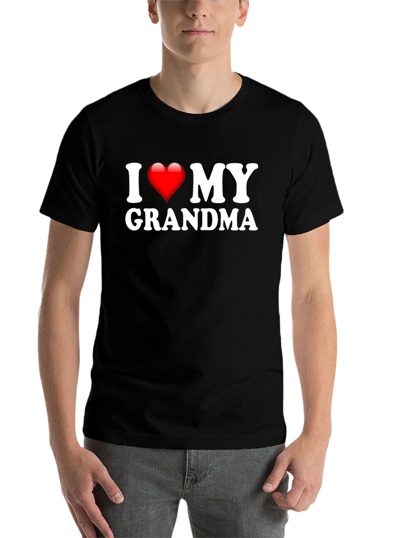 I Heart My Grandma Black T-Shirt