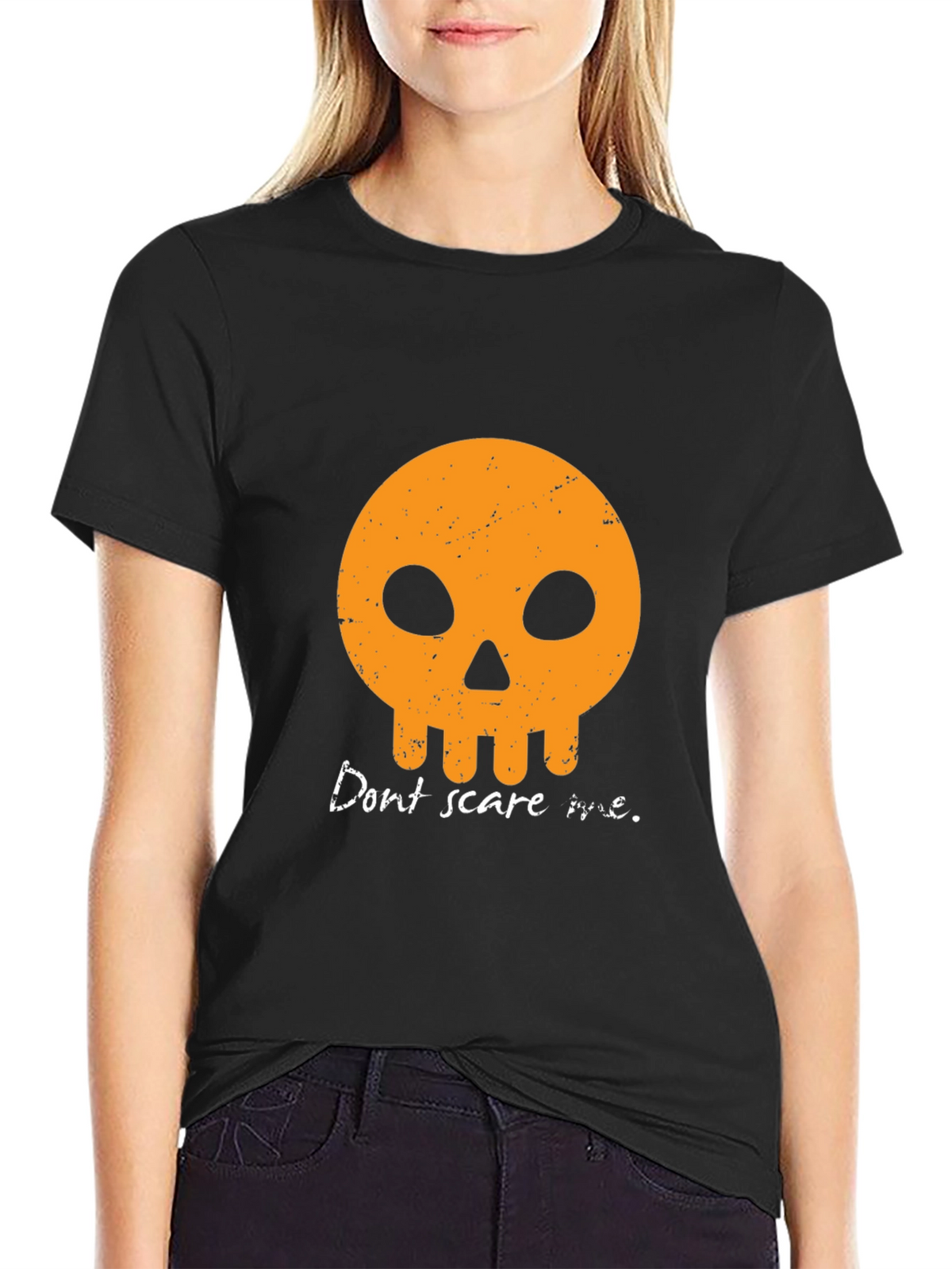 Dont Scare Me T-Shirt - Halloween Skull Graphic Tee