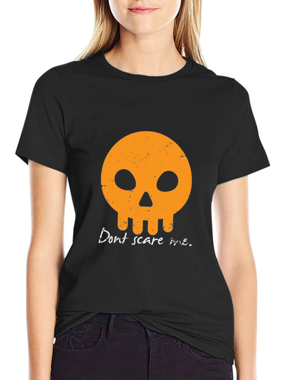 Dont Scare Me T-Shirt - Halloween Skull Graphic Tee