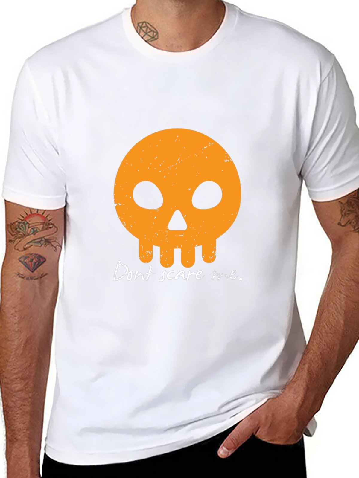 Dont Scare Me T-Shirt - Halloween Skull Graphic Tee