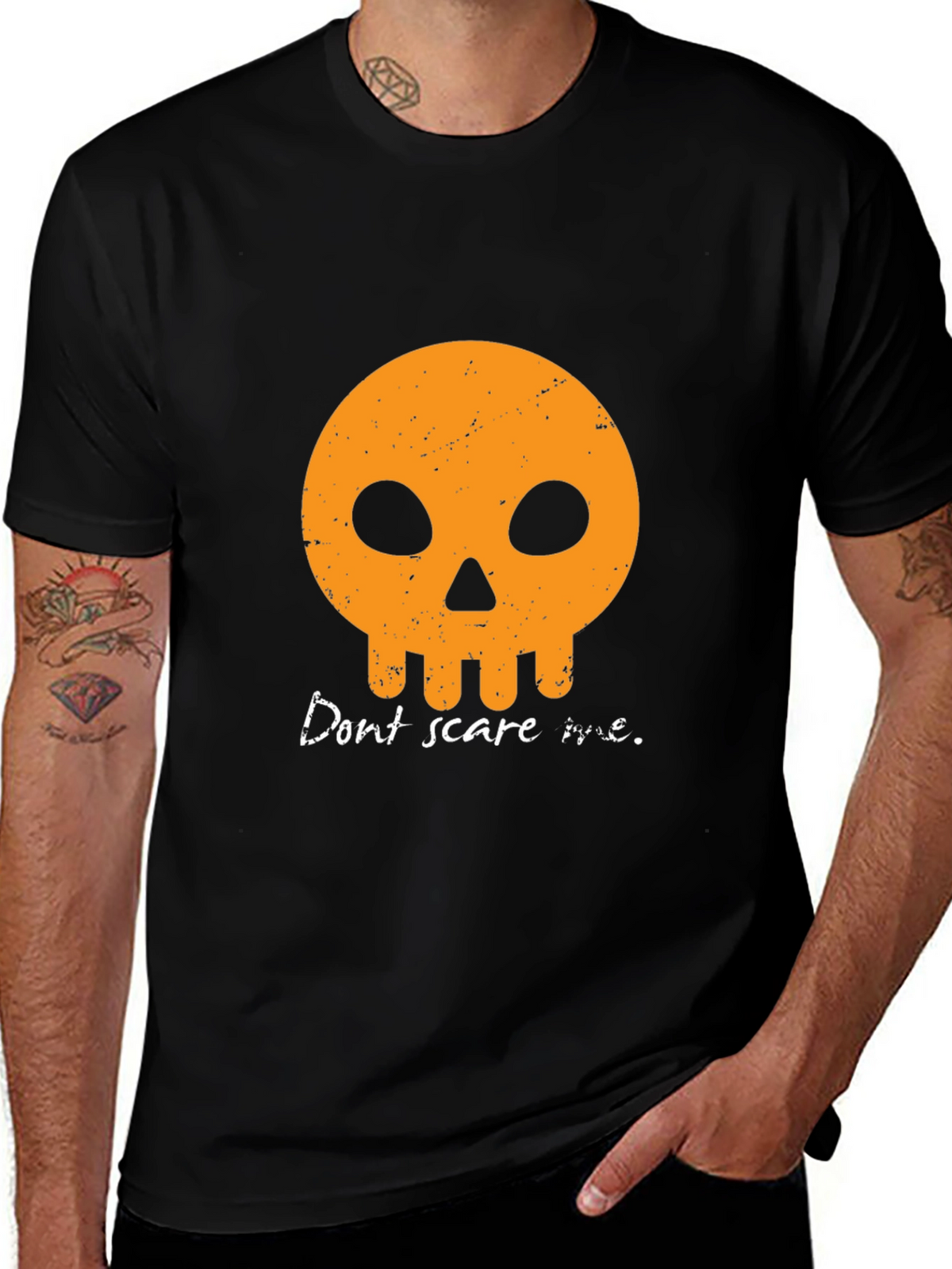 Dont Scare Me T-Shirt - Halloween Skull Graphic Tee