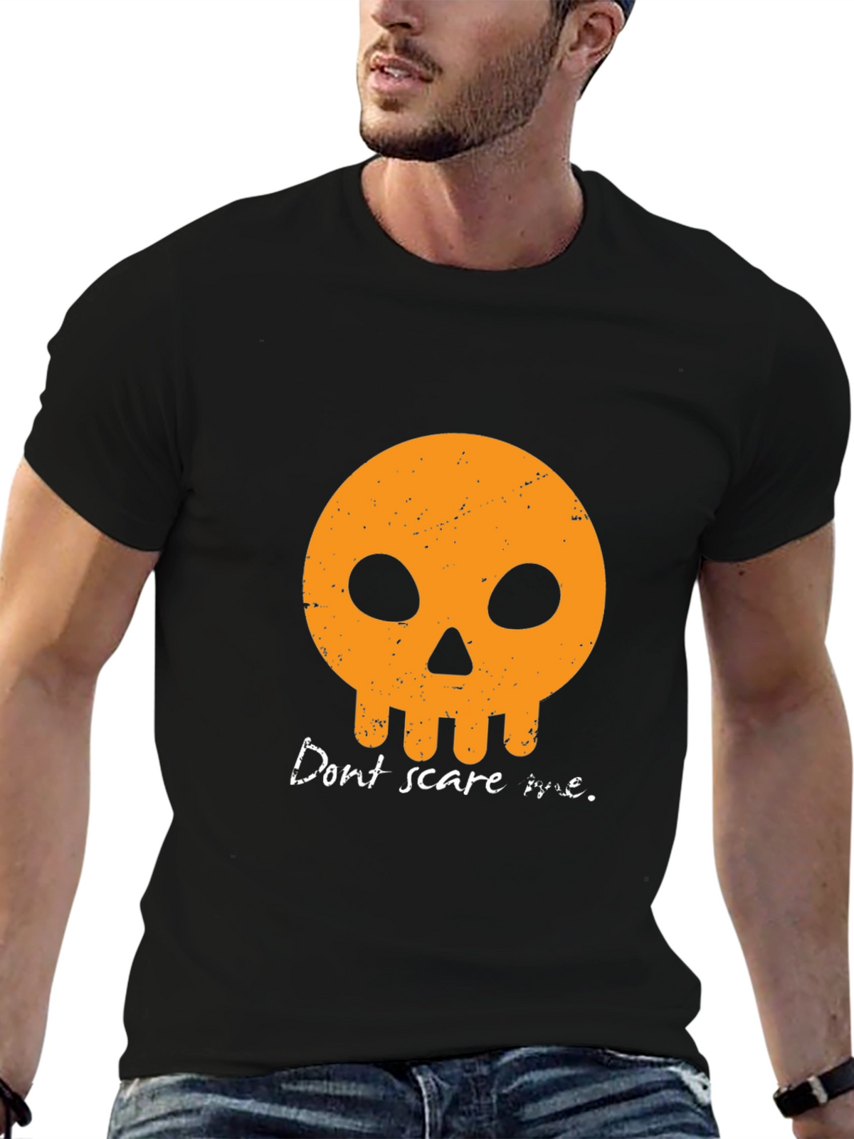Dont Scare Me T-Shirt - Halloween Skull Graphic Tee