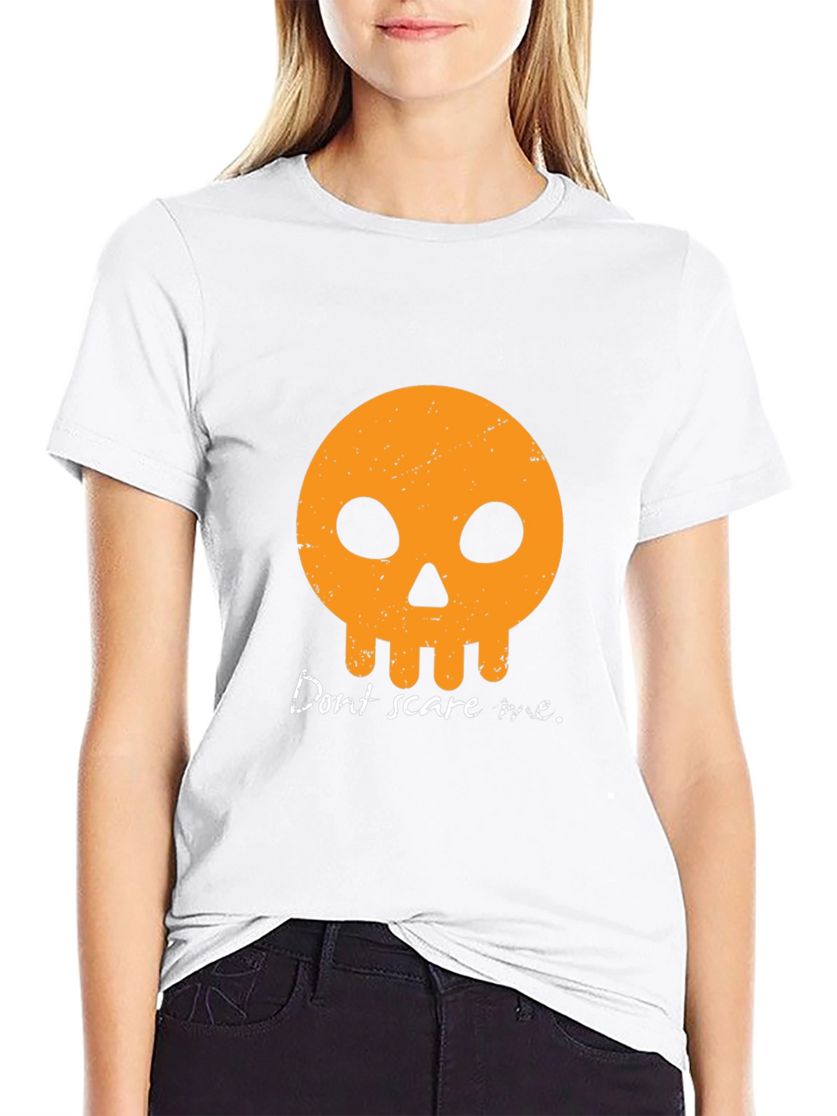 Dont Scare Me T-Shirt - Halloween Skull Graphic Tee