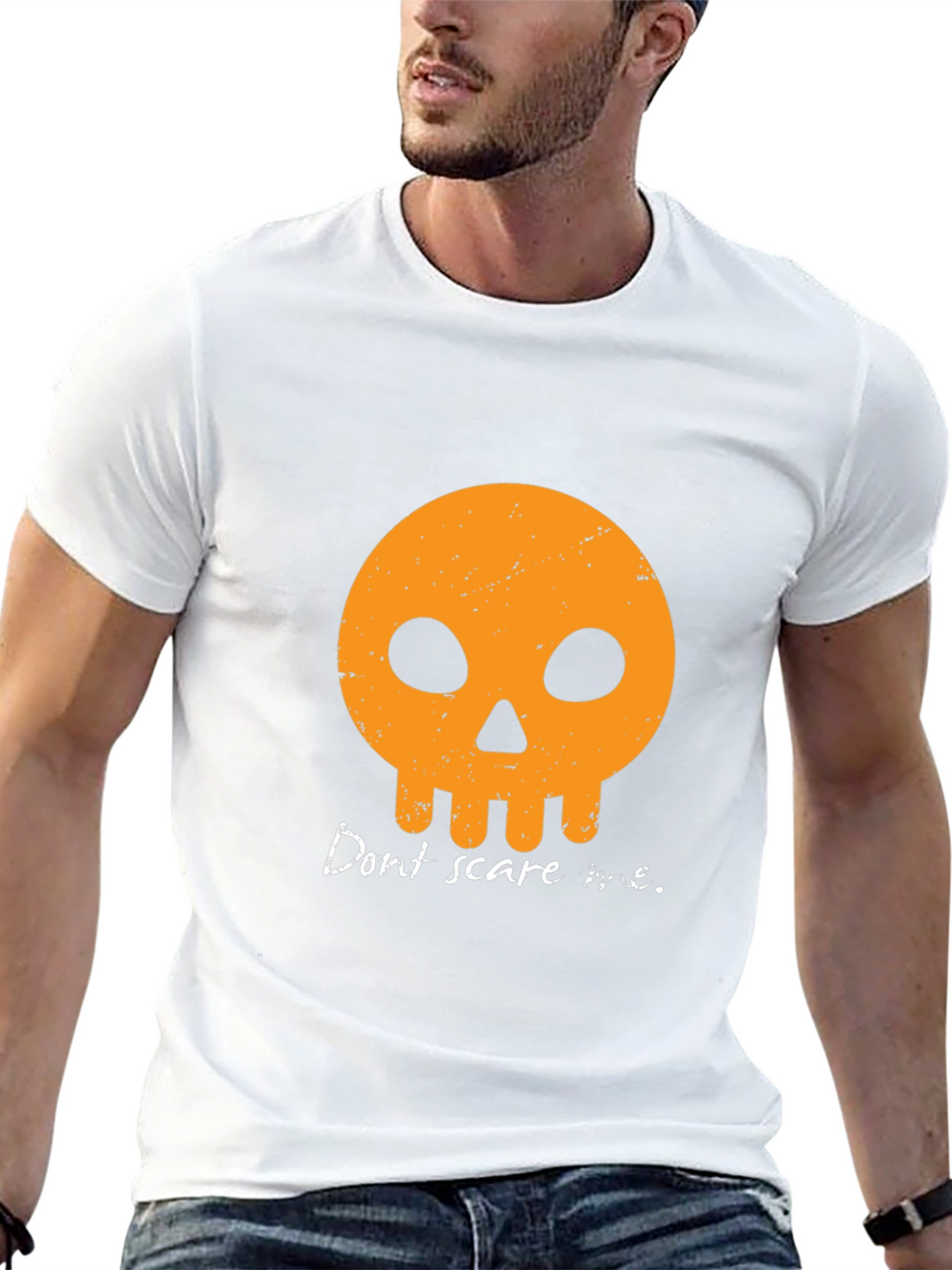 Dont Scare Me T-Shirt - Halloween Skull Graphic Tee