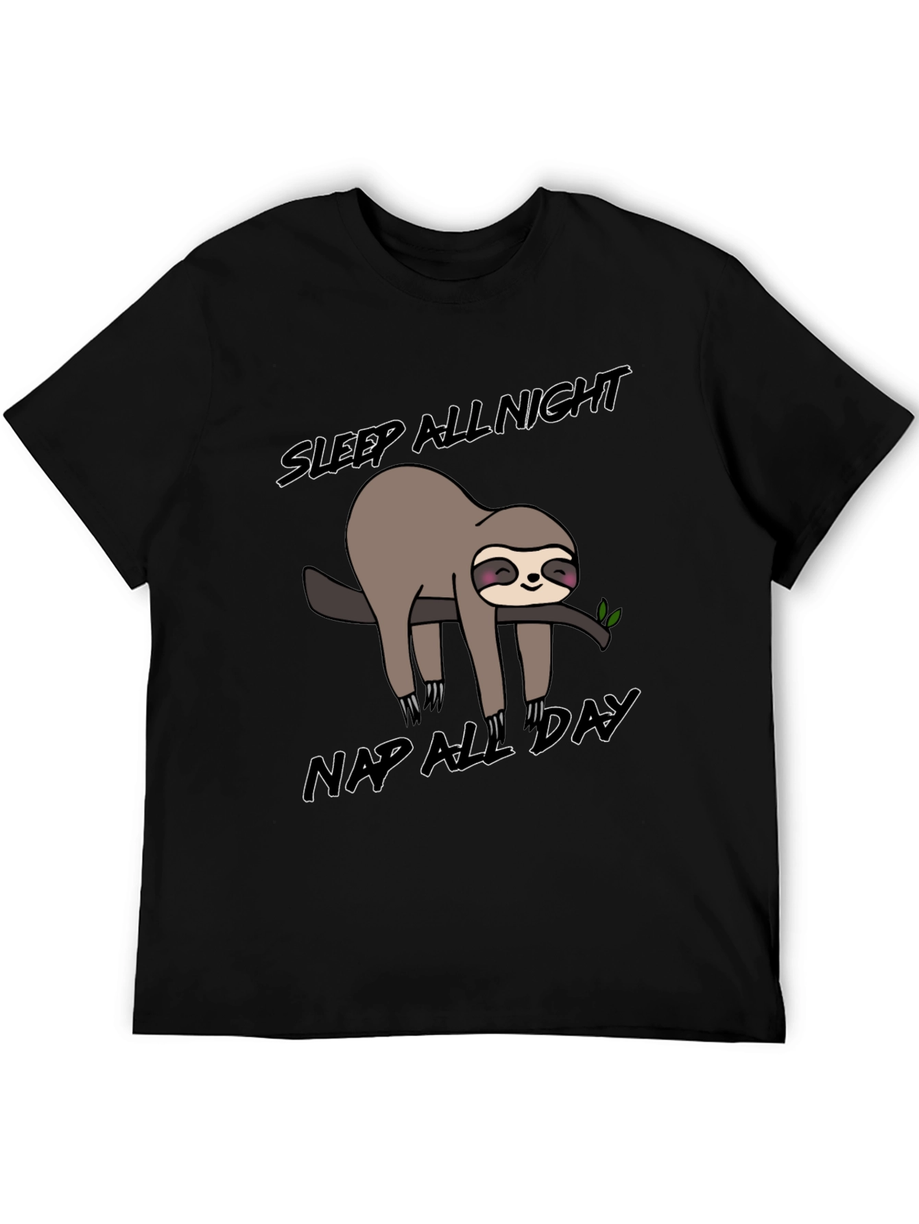 Sleepy Sloth Graphic T-Shirt: Nap All Day