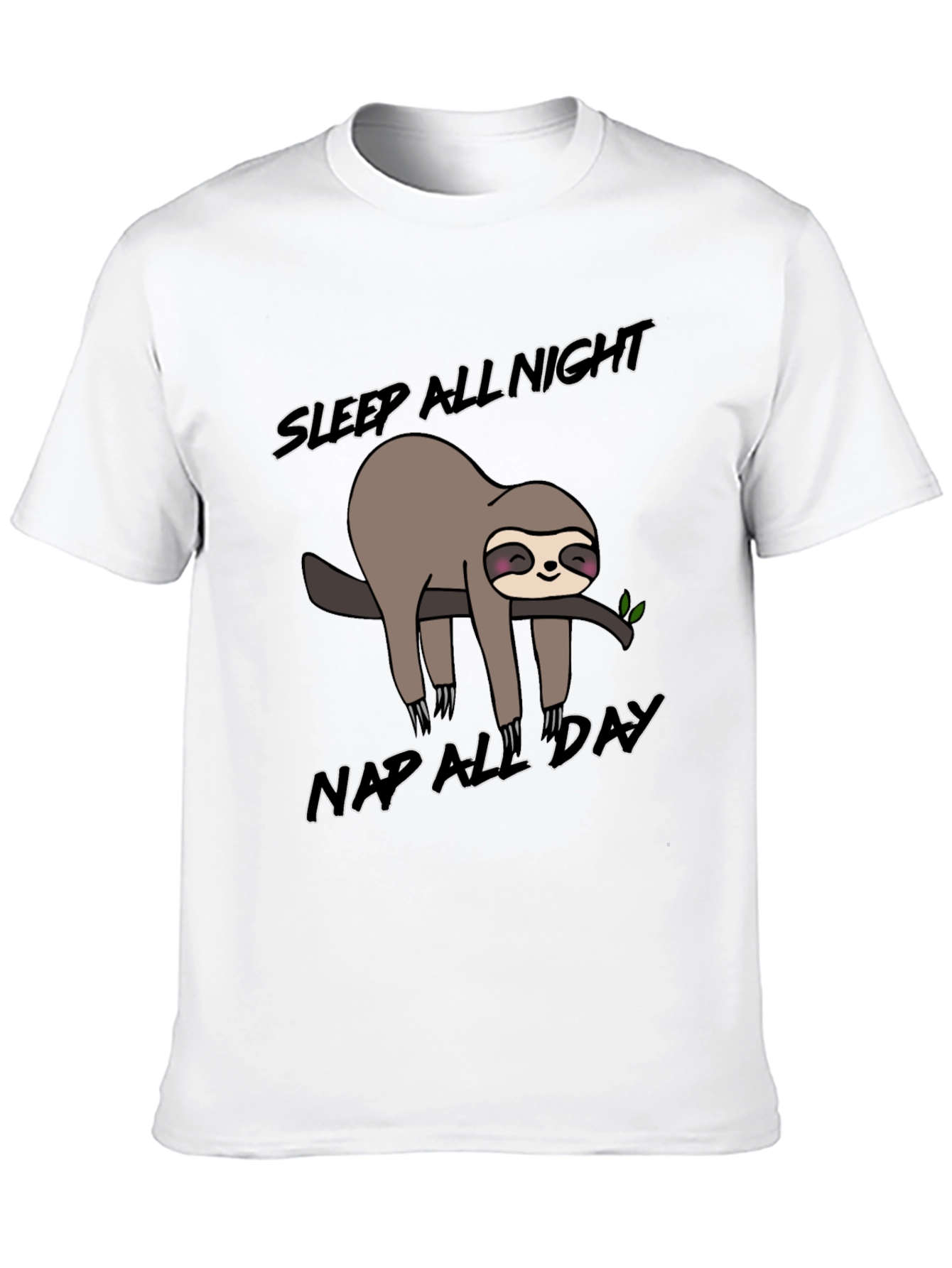 Sleepy Sloth Graphic T-Shirt: Nap All Day