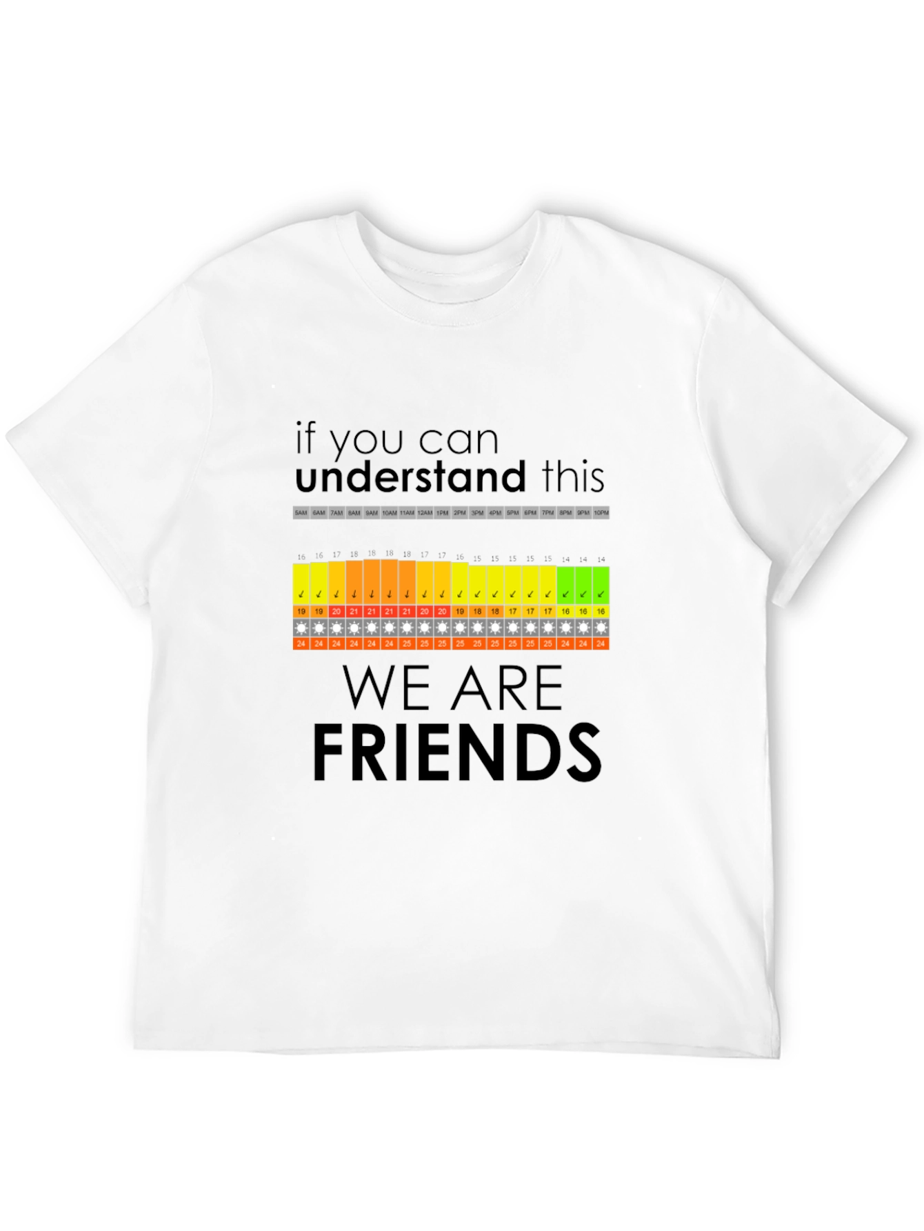 Funny Are We Friends? Daily Schedule T-Shirt