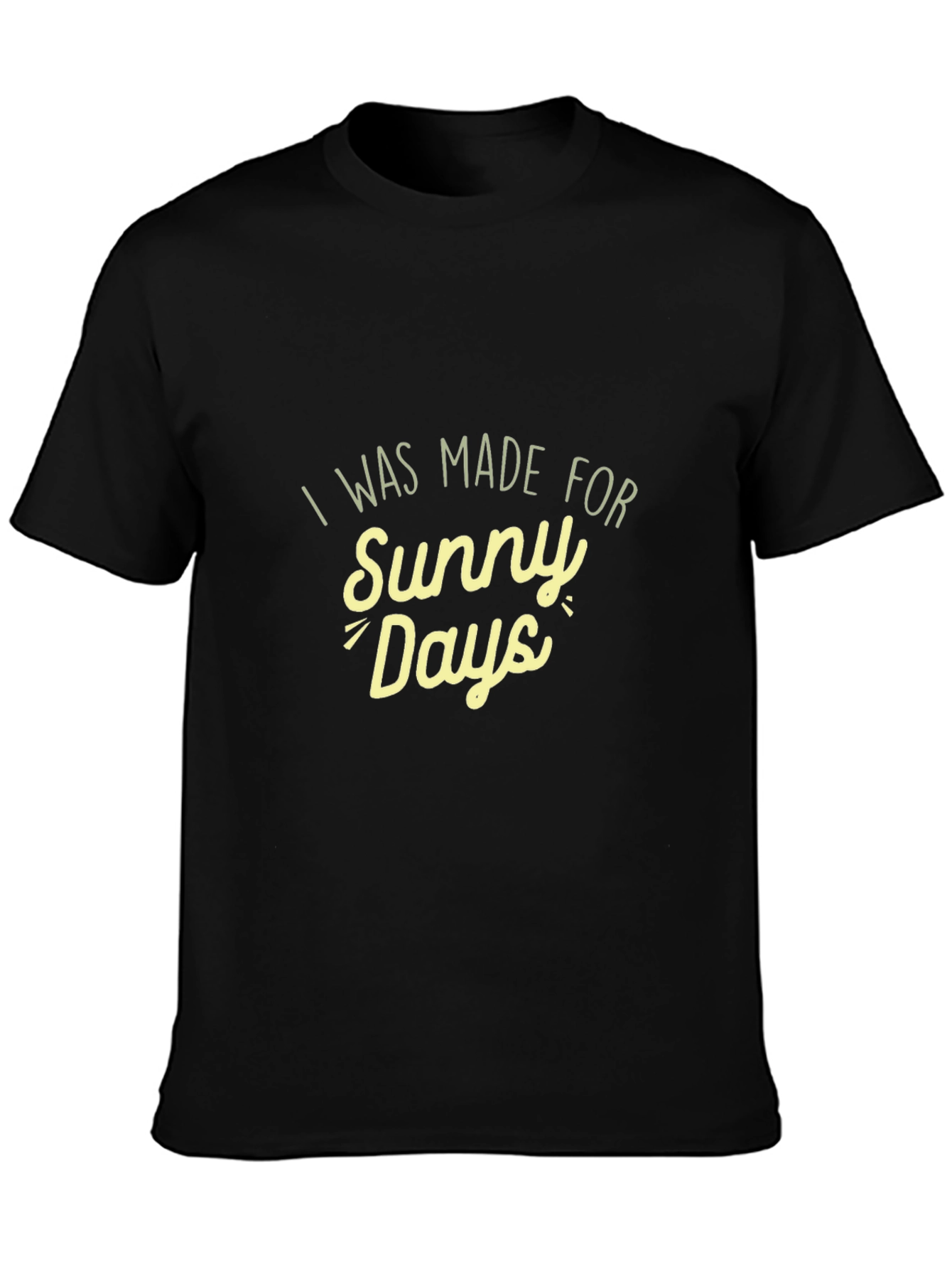 Sunny Days Black T-Shirt