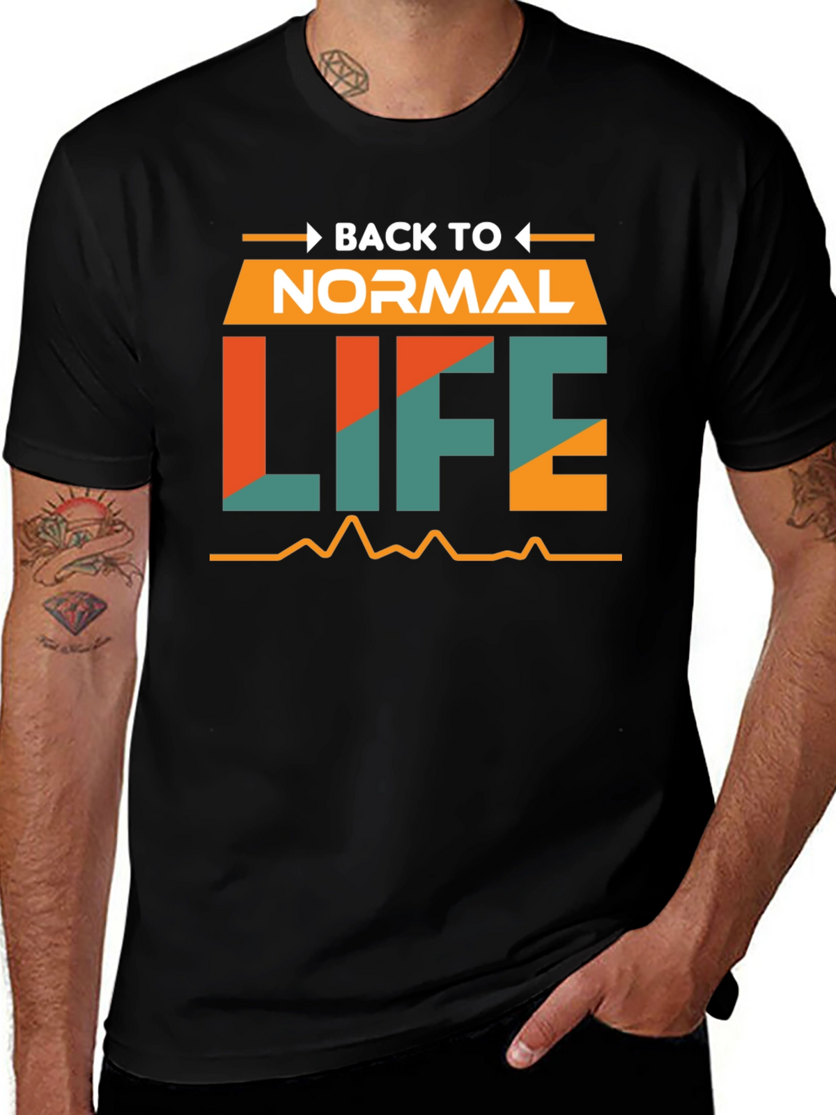 Back to Normal Life Graphic T-Shirt