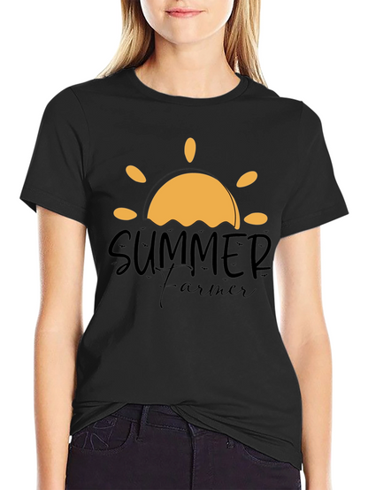 Summer Farmer Graphic Tee - Black Cotton T-Shirt