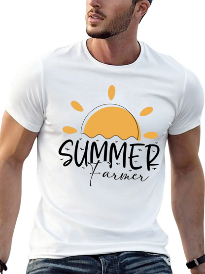Summer Farmer Graphic Tee - Black Cotton T-Shirt